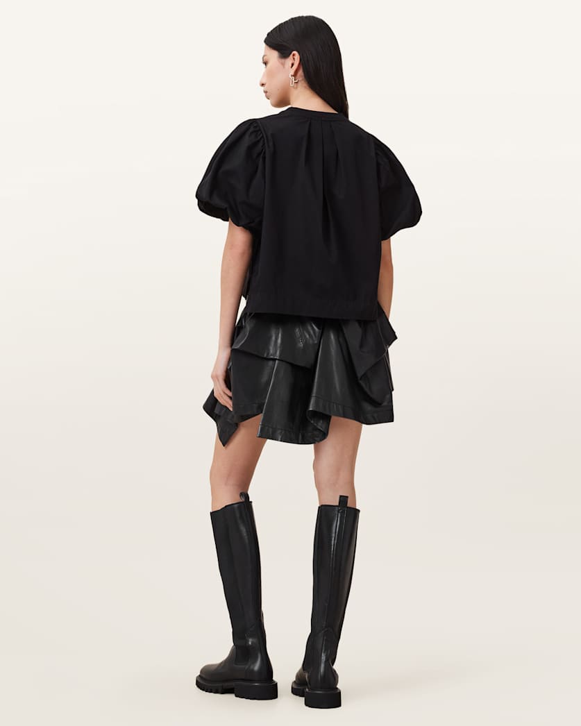 Hitch Leather Mini Skirt