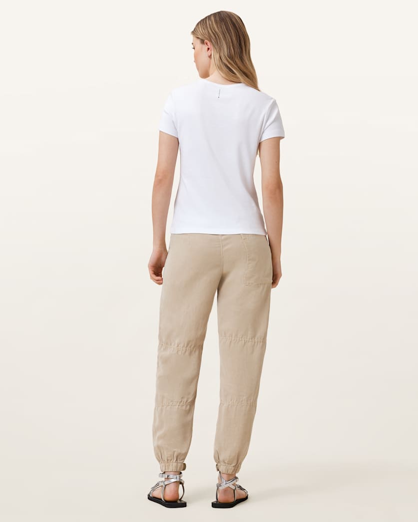 Val High-Rise Cargo Linen Blend Trousers