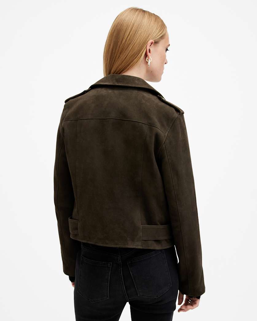 Balfern Belted Suede Biker Jacket