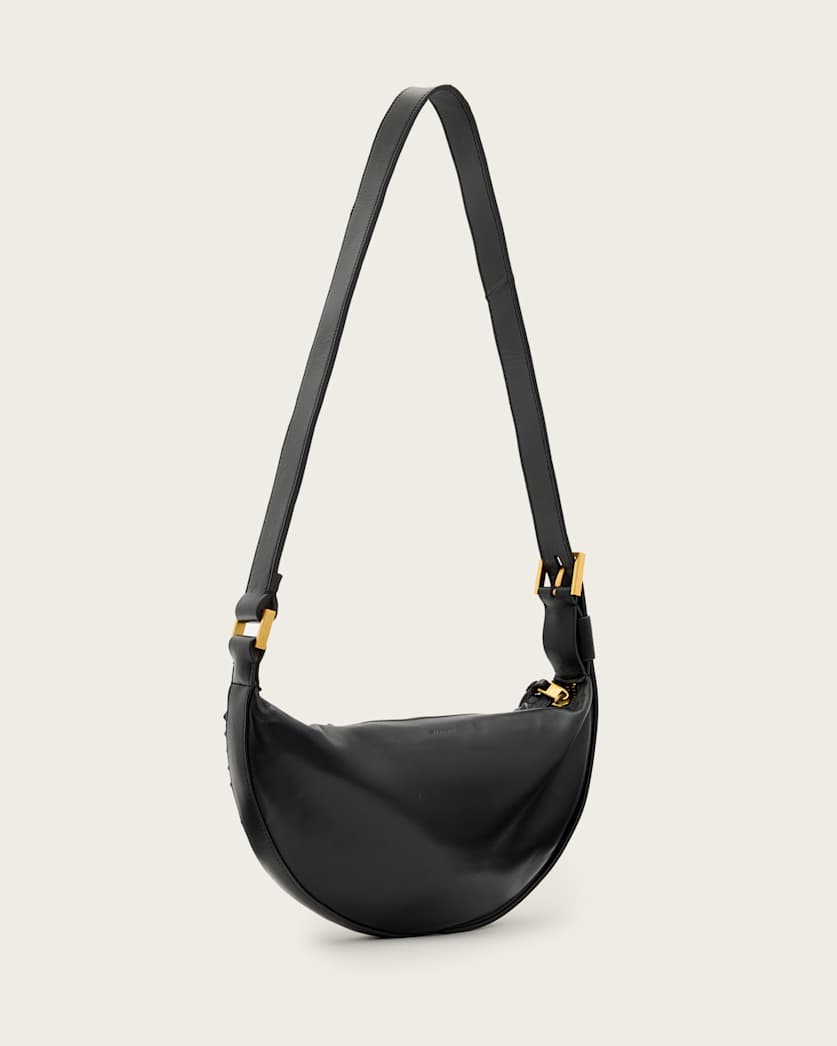 Half Moon Studded Crossbody Bag