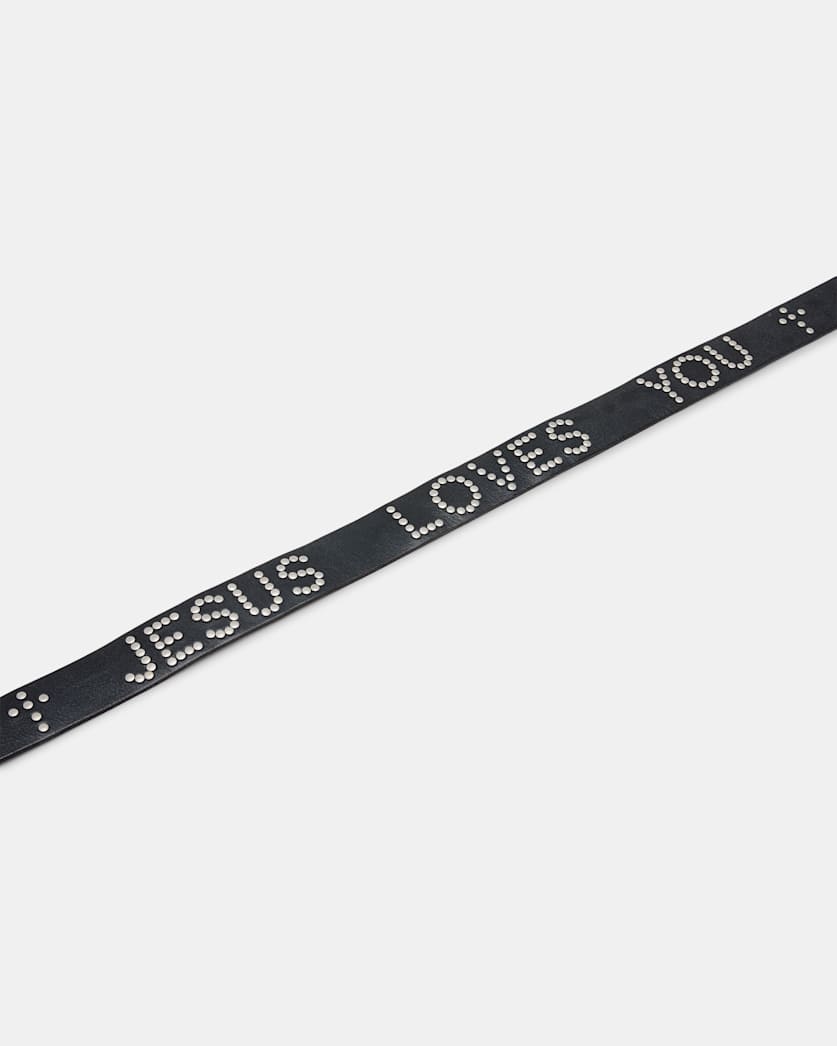 Jesus Loves Studded Belt