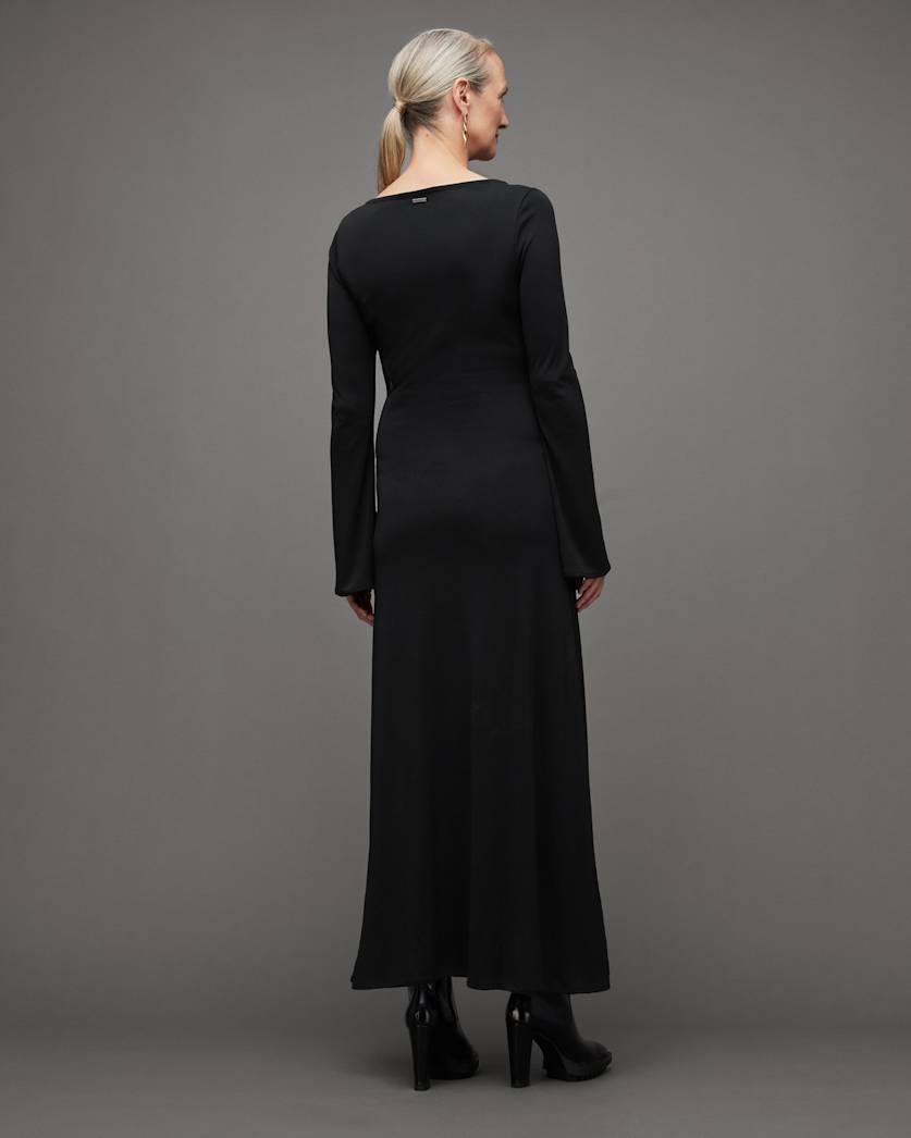 Carolina Long Sleeve Flared Maxi Dress