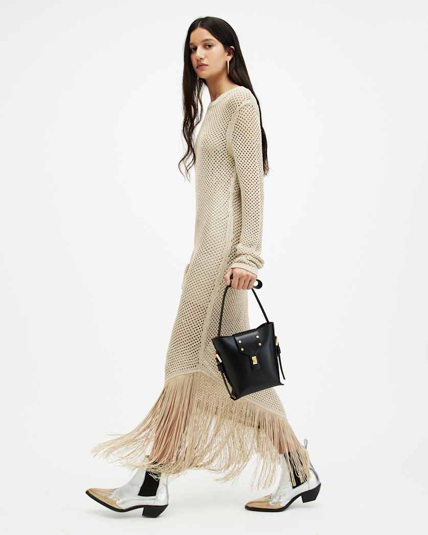 Jesse Metallic Crochet Midi Dress