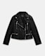Cargo Distressed Leather Biker Jacket