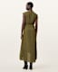 Rayanna Pleated Satin Dress