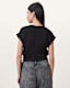 Mira Cropped Satin Drawcord T-Shirt