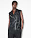 Billie Relaxed Fit Leather Biker Gilet