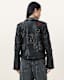 College Relaxed Fit Leather Biker Jacket