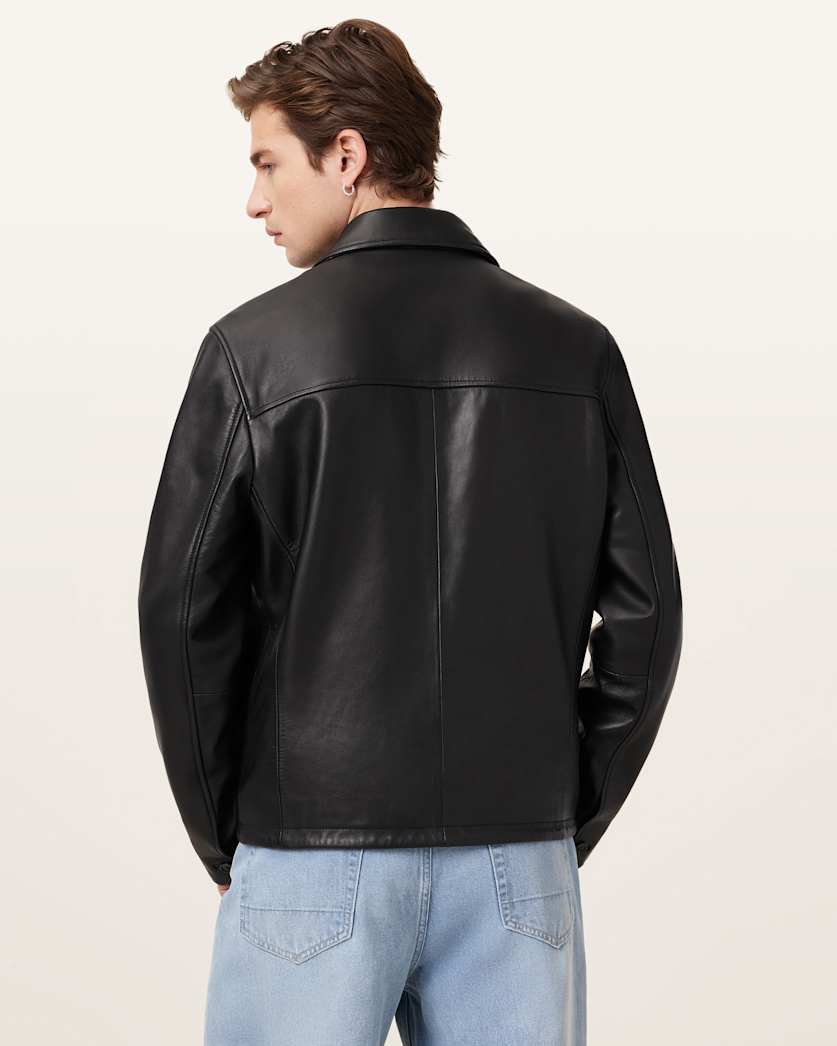Watts Cropped Leather Blazer
