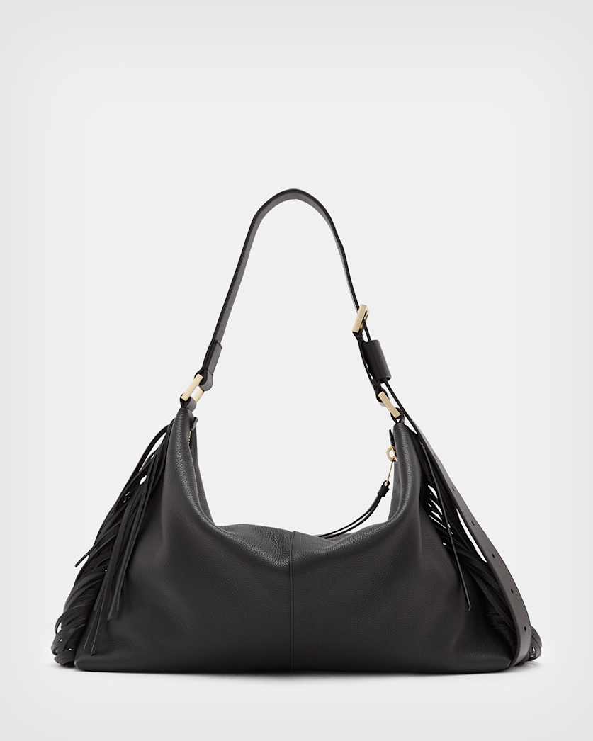 Edbury Leather Fringed Shoulder Bag