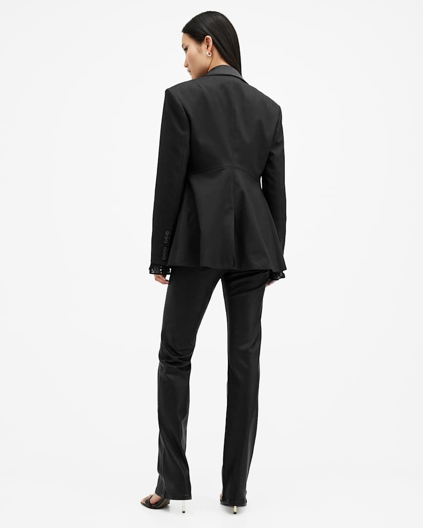 Haldan Slim Bootcut Coated Denim Jeans