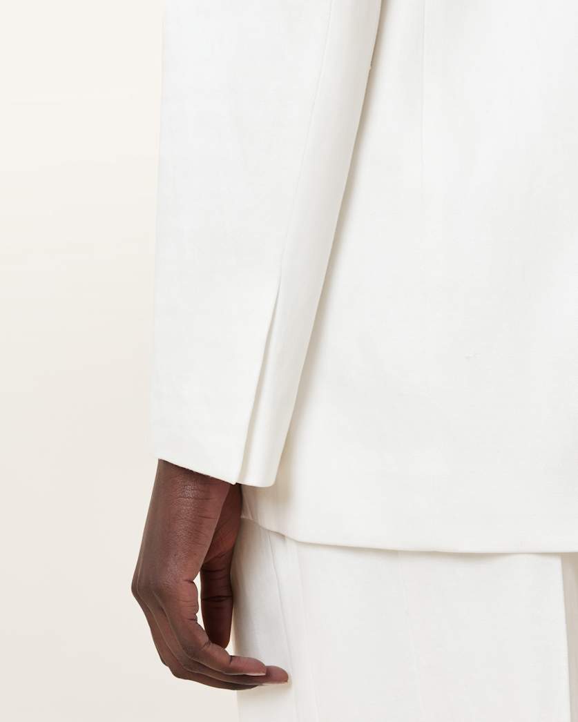 Bonnie Double-Breasted Linen Blend Blazer