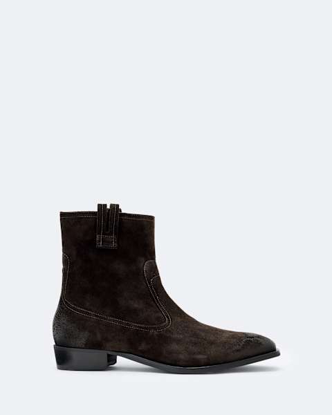 Hiro Suede Zip Up Boots  large