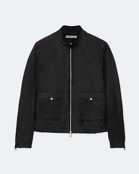 Kirk Waxed-Cotton Racer Jacket  large