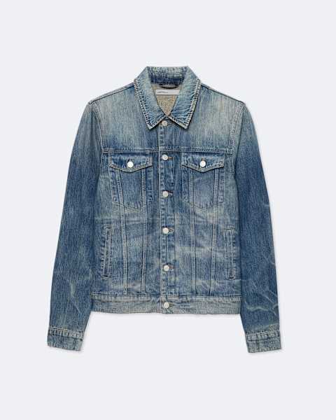 Fitted Denim Trucker Jacket  large