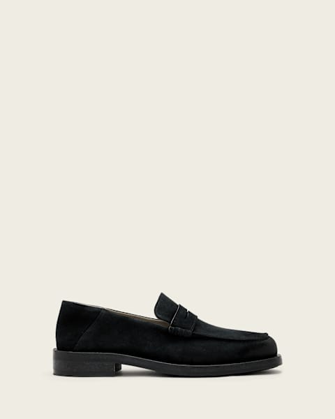 Bloom Stitched Suede Loafers  