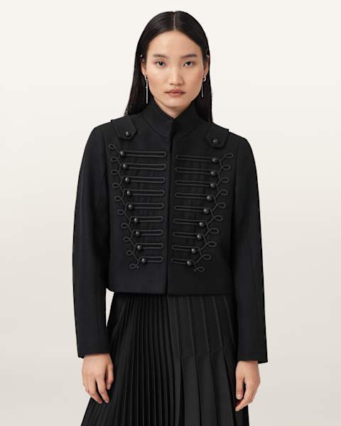 Rummy Cropped Wool Blend Jacket  large