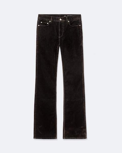 Eve Flocked Denim High-Rise Bootcut Jeans  large