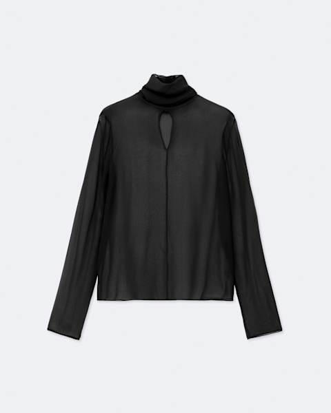 Kumi High-Neck Silk Top  large
