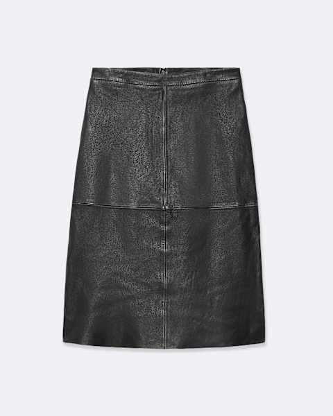Olivia Leather Midi Skirt   large