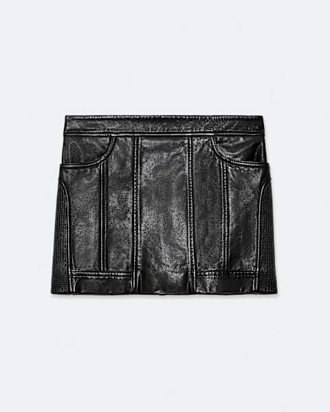 Endry Leather Mini Skirt  large