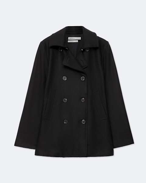 Tommie Double-Breasted Wool-Blend Peacoat  large