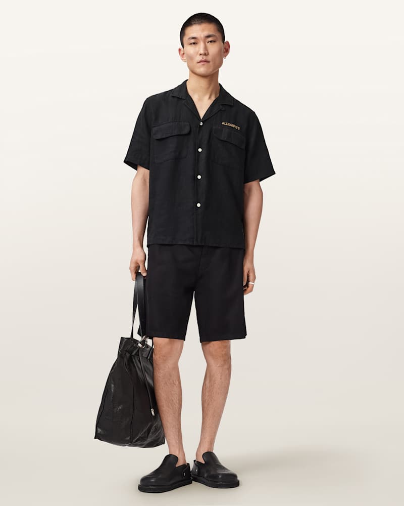 Corbett Relaxed Fit Linen Blend Shorts