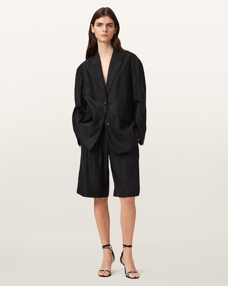 Sparrow Linen Blend Embroidered Shirt