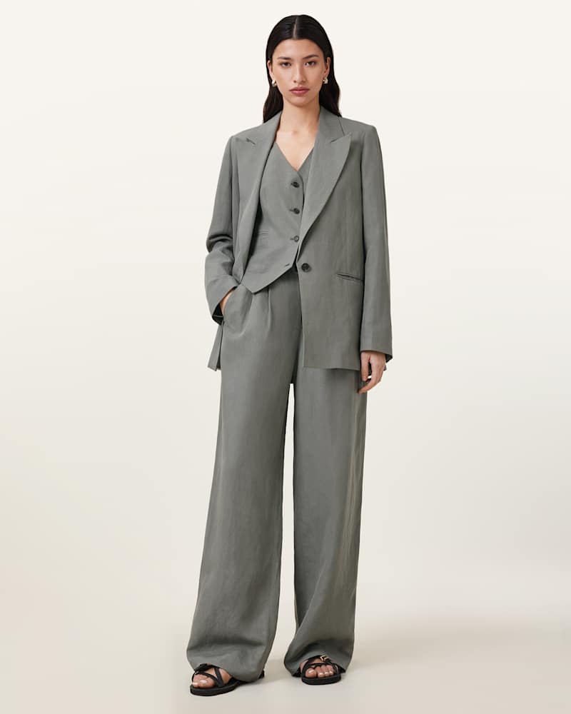 Averie Tencel Relaxed Fit Linen Blend Blazer