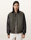 Myler Leather Sleeve Bomber