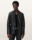 Shadwell Single Breasted Leather Blazer