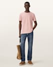 Figure Crew Neck Raw Edge T-Shirt