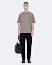 Flocked-logo oversized cotton T-shirt