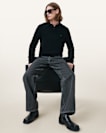 Statten Long Sleeve Ramskull Polo Jumper