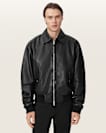 Marco Oversized Leather Bomber Jacket