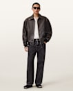 Marco Oversized Leather Bomber Jacket
