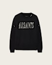 Crossed Oversized Crew Neck Embroidered Jumper