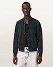 Morton Relaxed Fit Suede Bomber Jacket