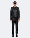 Slim leather trousers