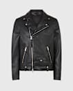 Milo Asymmetric Zip Leather Biker Jacket