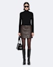 Renai Leather Mini Skirt