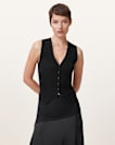Cruz Ribbed Knitted Waistcoat
