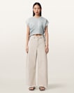 Mira Cropped Satin Drawcord T-Shirt