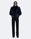 Tosca Long-Hair Shearling Coat