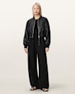 Jett Wide Leg Linen Blend Trousers