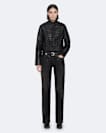 Rummy Cropped Leather Jacket