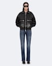 Elisa Leather Bomber Jacket