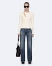Cruz asymmetric button-front cardigan