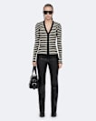 Wool-blend Breton cardigan