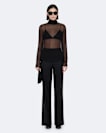 High-neck silk top